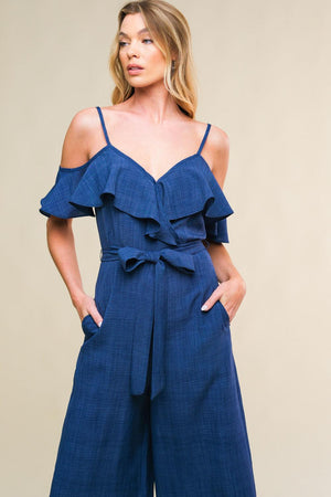 SING ME BACK HOME WOVEN JUMPSUIT.
