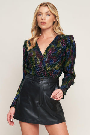STAY THE NIGHT WOVEN BODYSUIT.