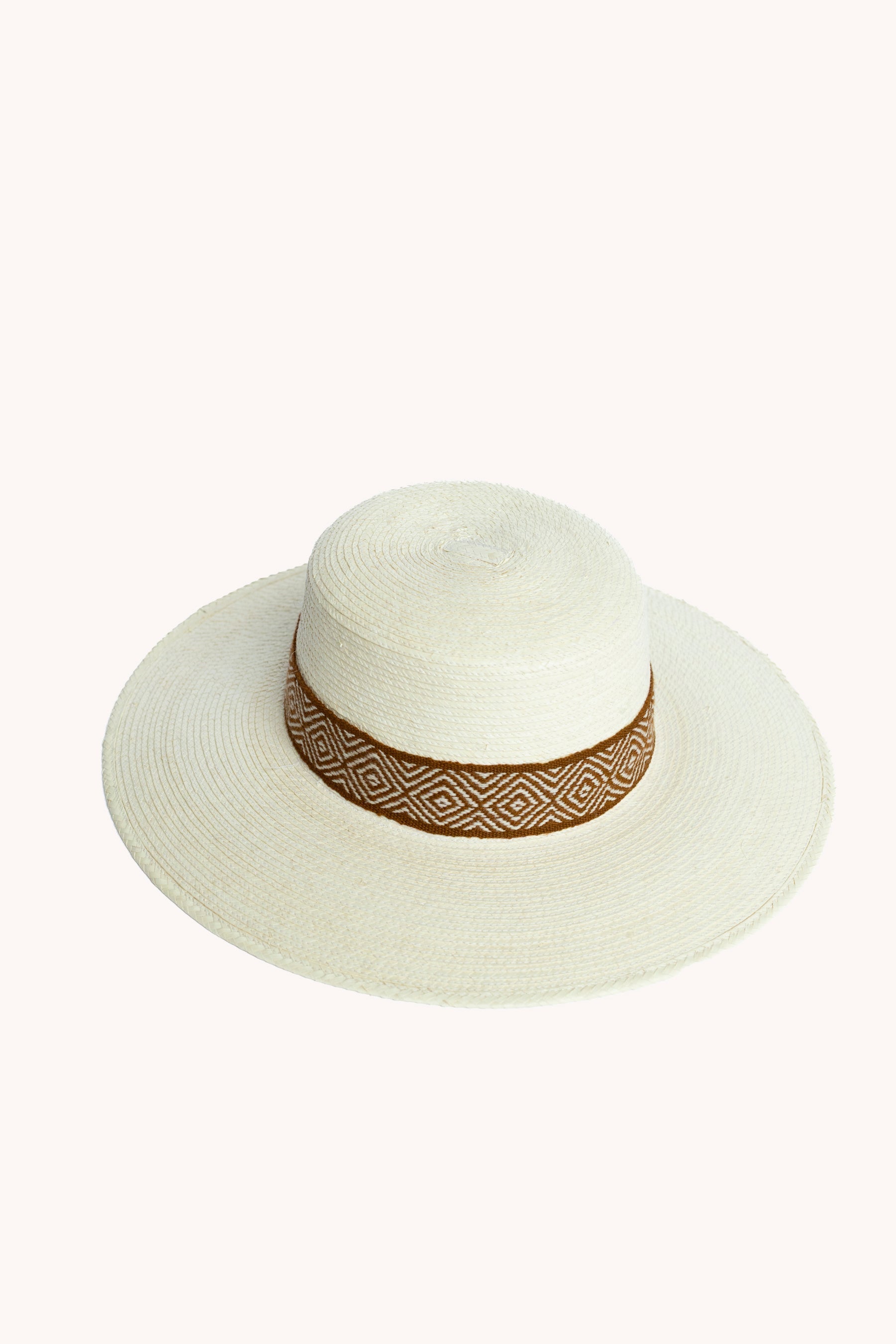 Spanish White Palm Leaf Straw Hat
