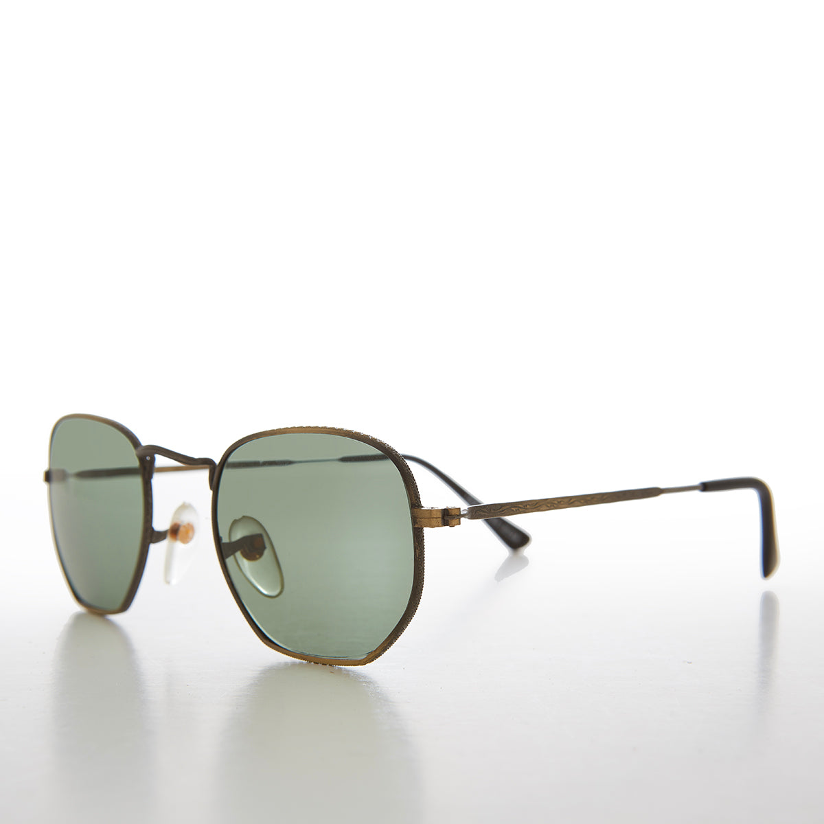 Square Metal Sunglasses with Glass Lenses - Mika