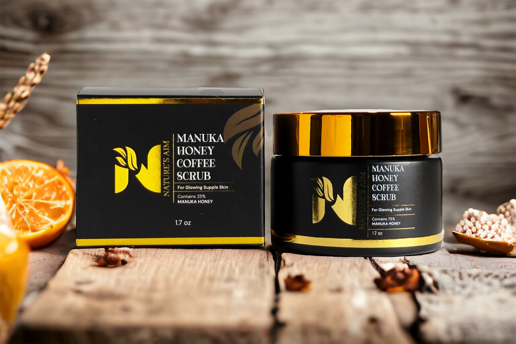 Manuka Honey Coffee Face Scrub.