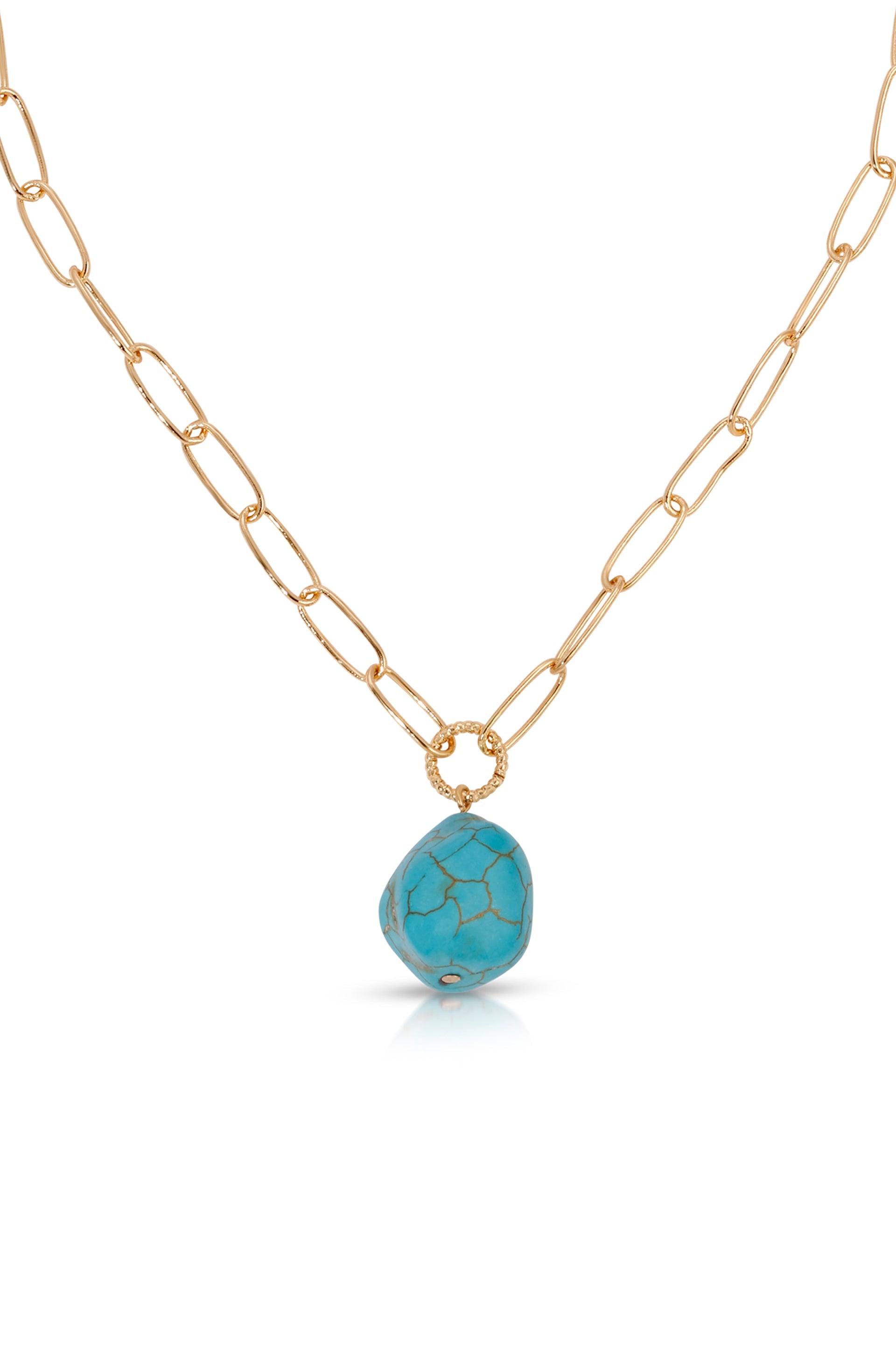 Turquoise Open Links Necklace - Flying Tomato - Necklaces - Ettika