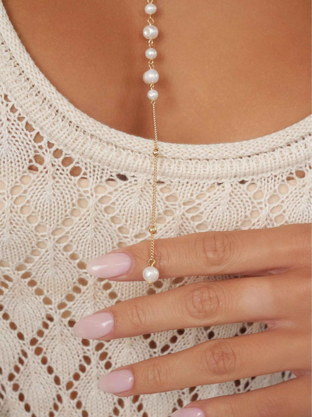 Coastal Pearl Lariat - Flying Tomato - Necklaces - Ettika