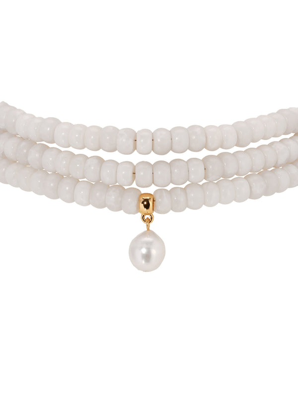 Marina Layers White Quartz Necklace
