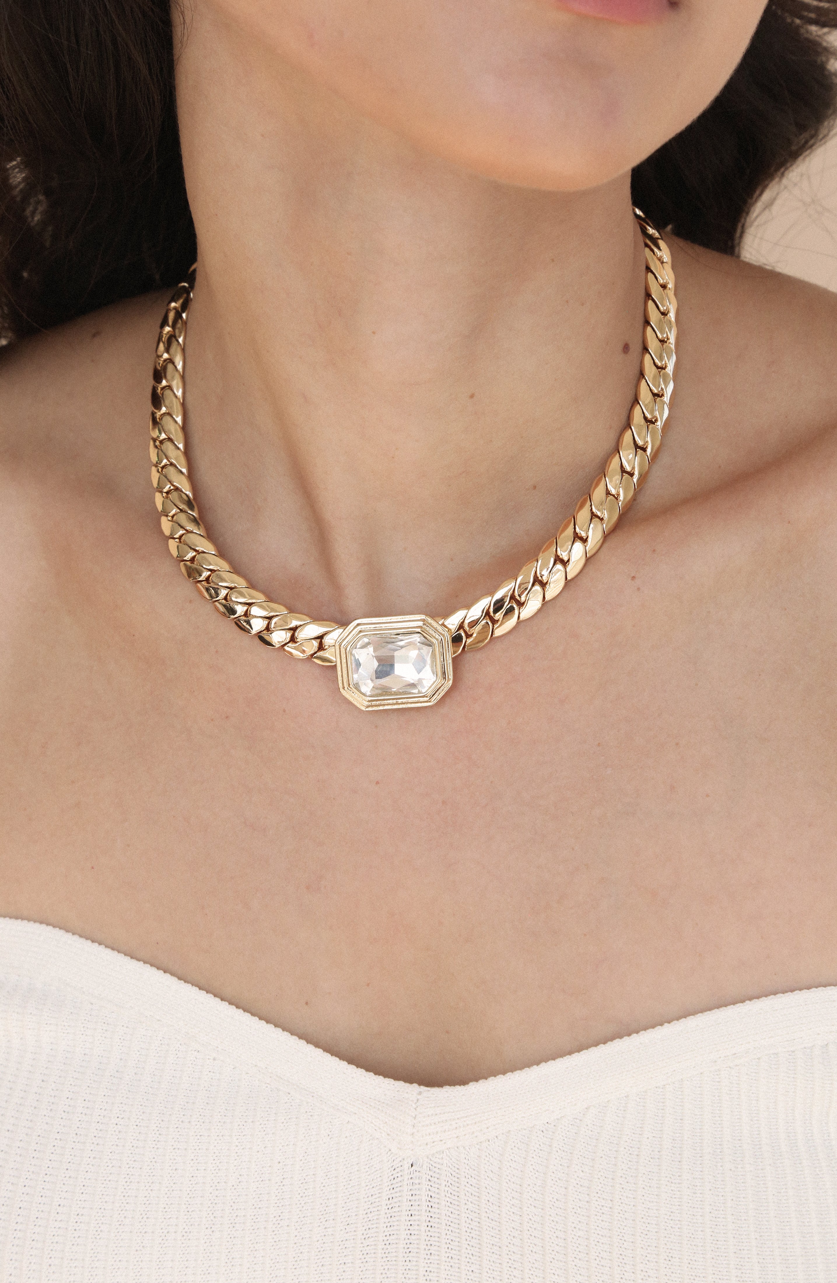 Emerald Deco Necklace - Flying Tomato - Necklaces - Ettika