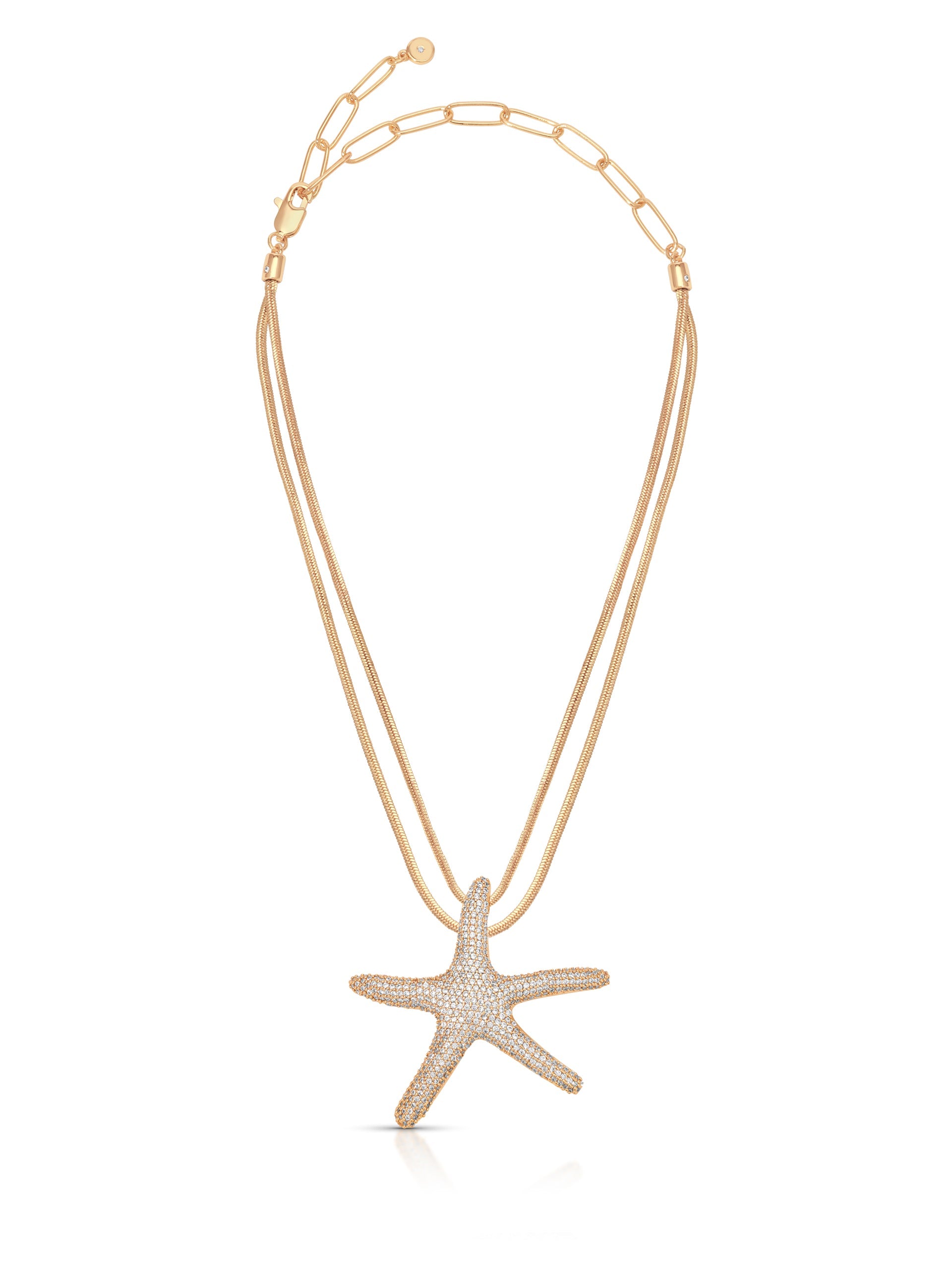Pavè Starfish Necklace