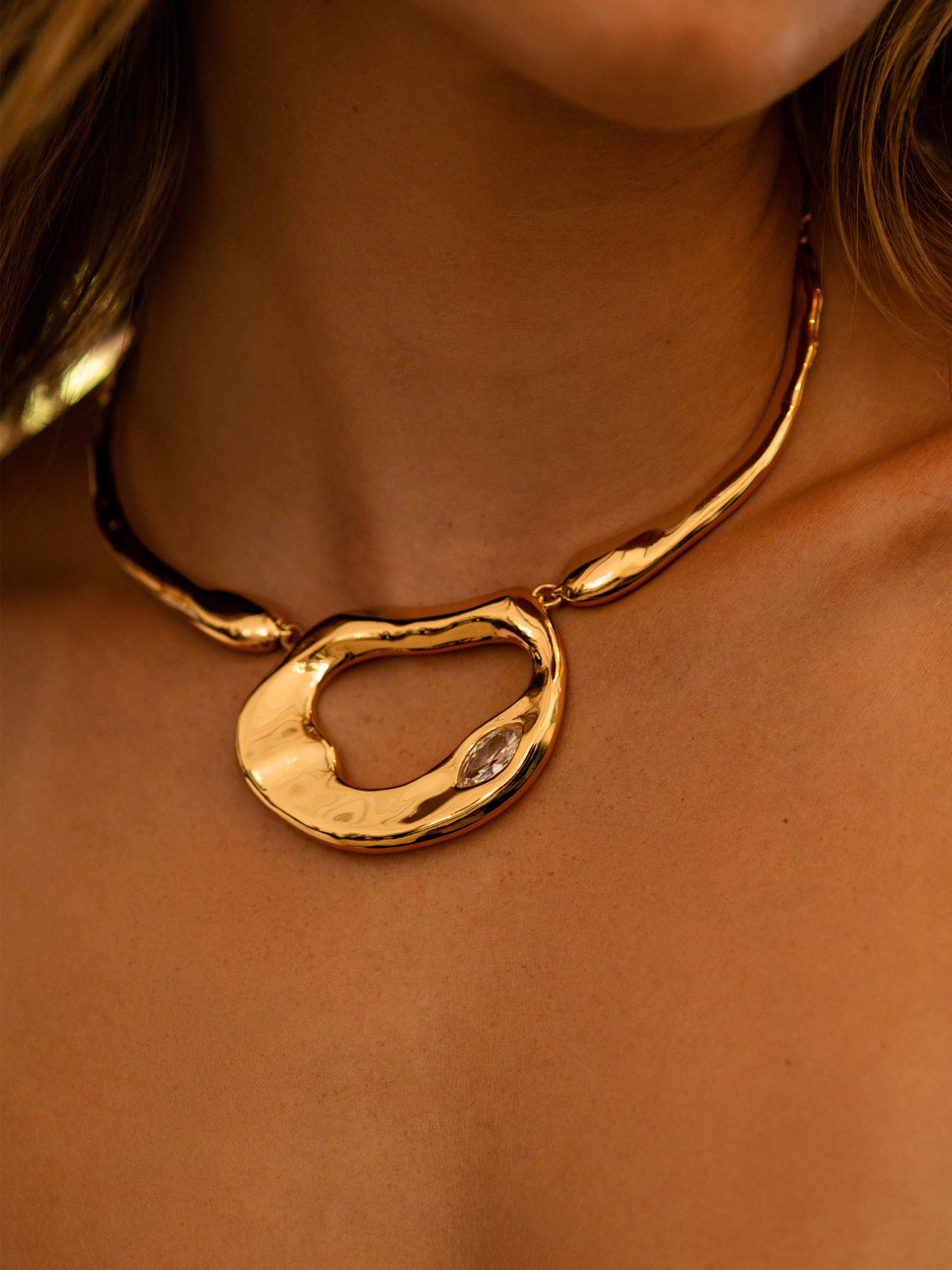 Molten Marquise Necklace.
