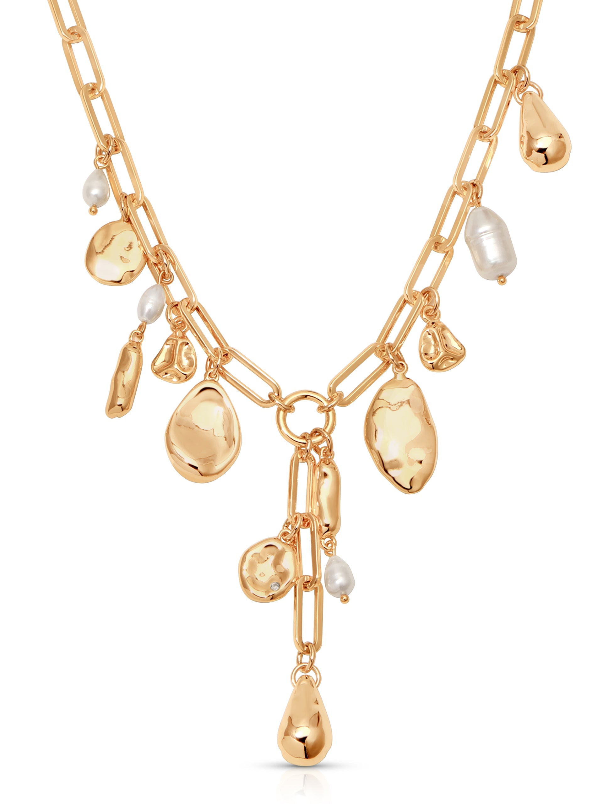 Melting Metal Charm Lariat.