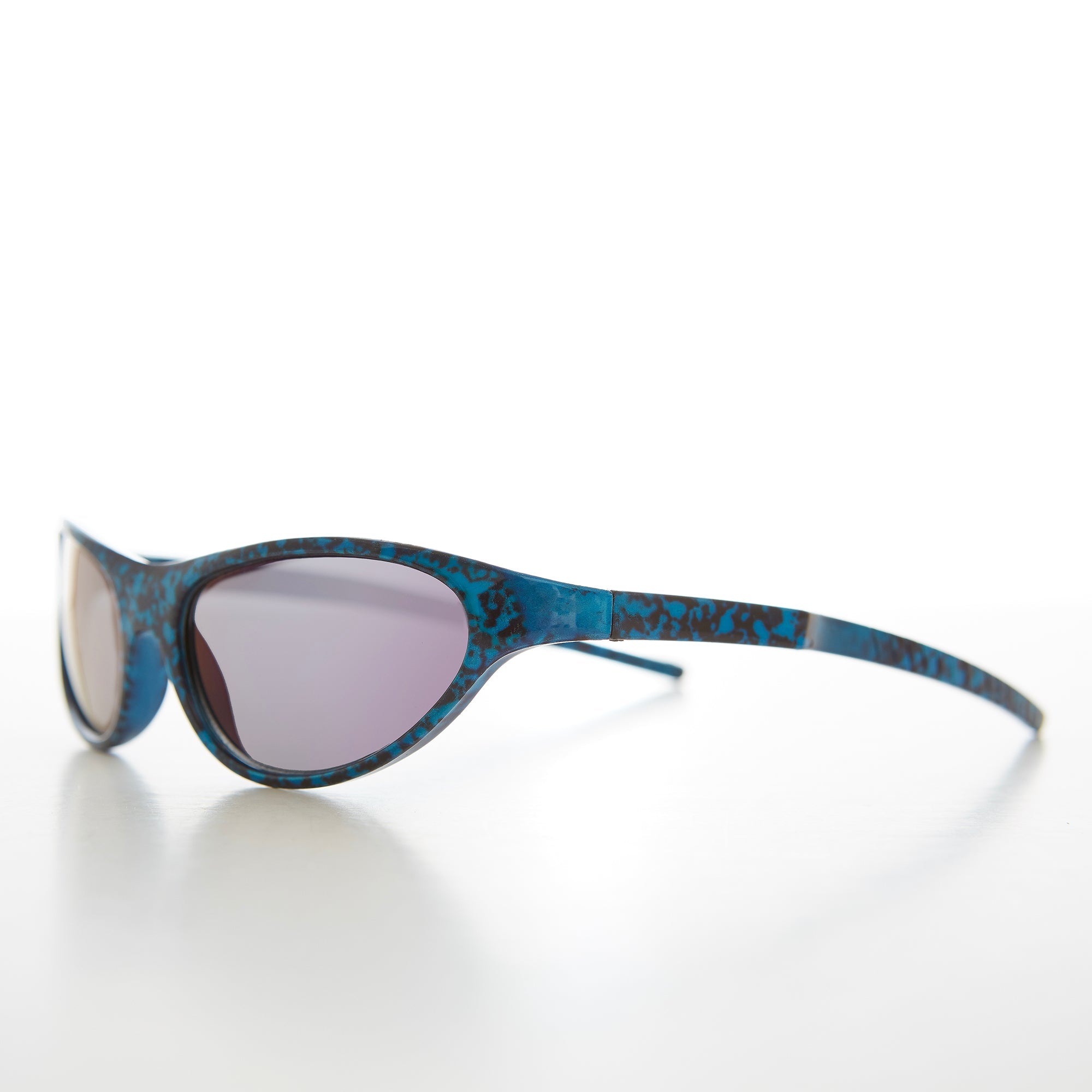 90s Metallic Sporty Wrap Around Sunglasses - Nexus