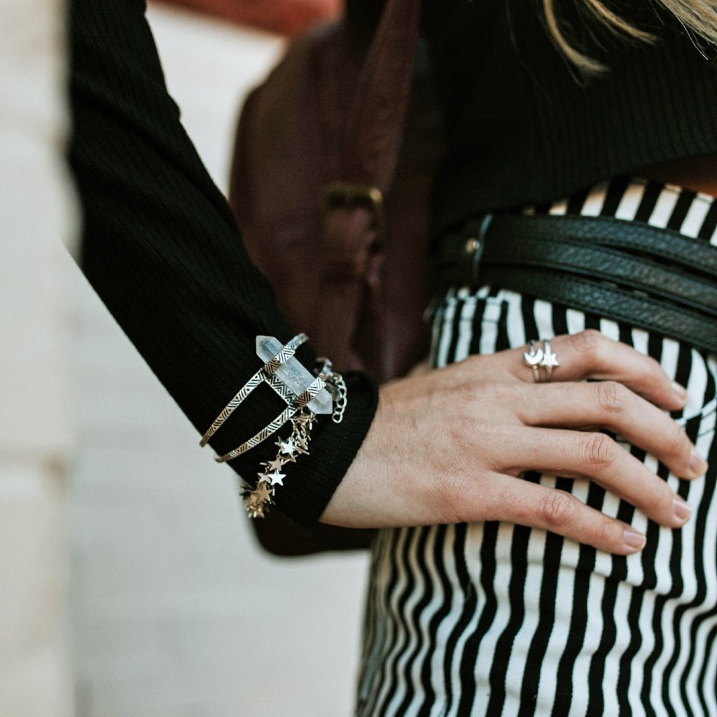 Crystal Cuff Bracelet | Silver