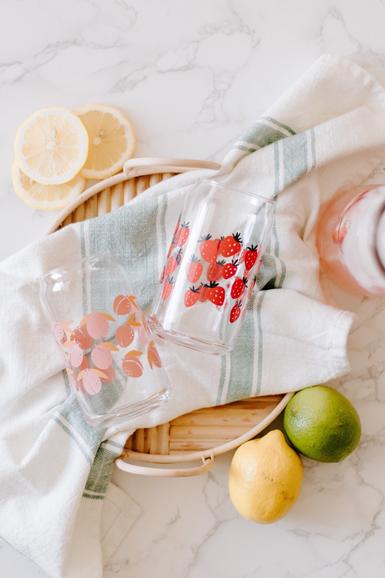 Strawberry Can Glass