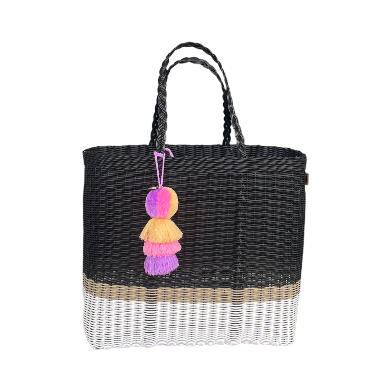 Dusk Citron Tote (Black / Tan / White)