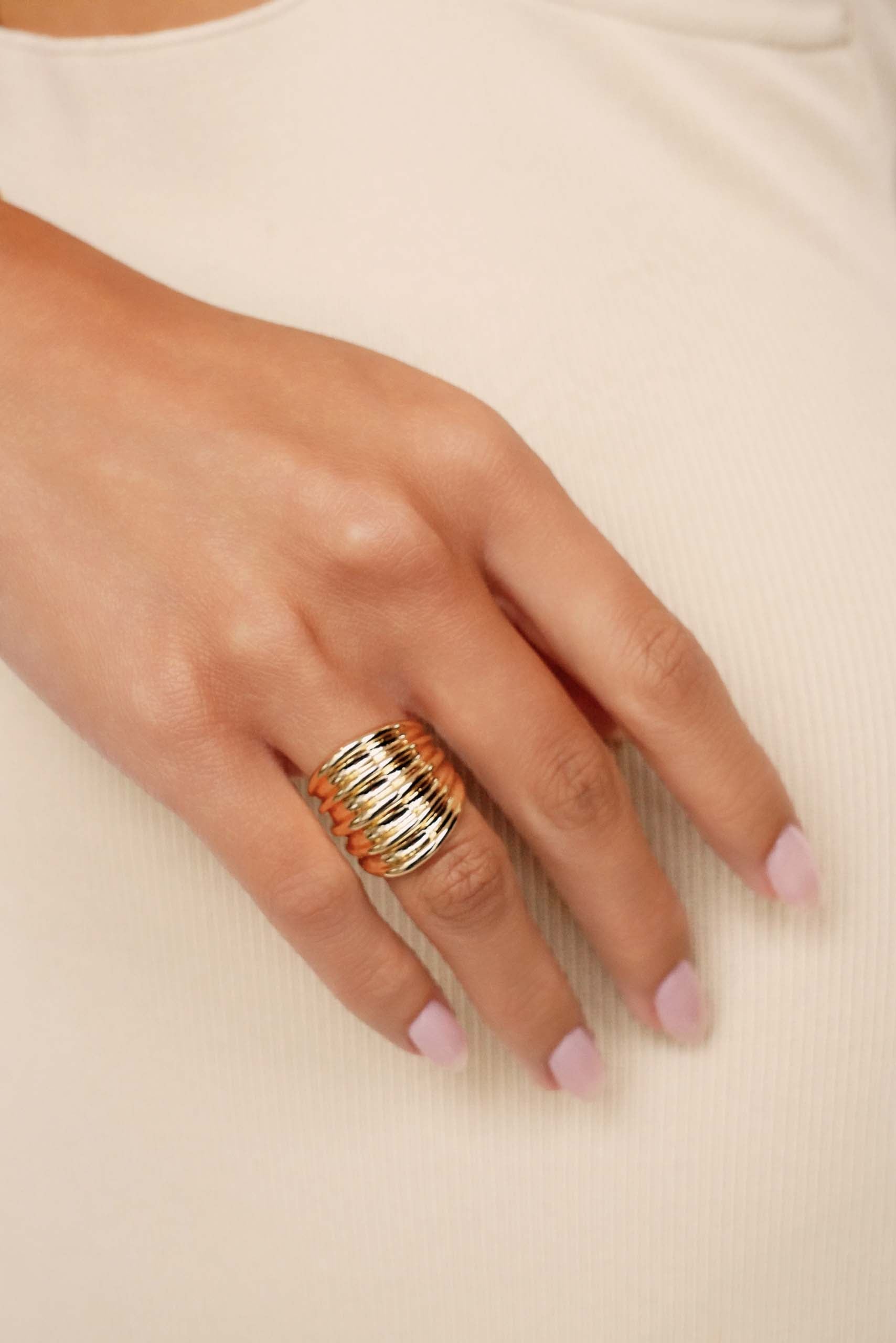 Stacked Band Ring.