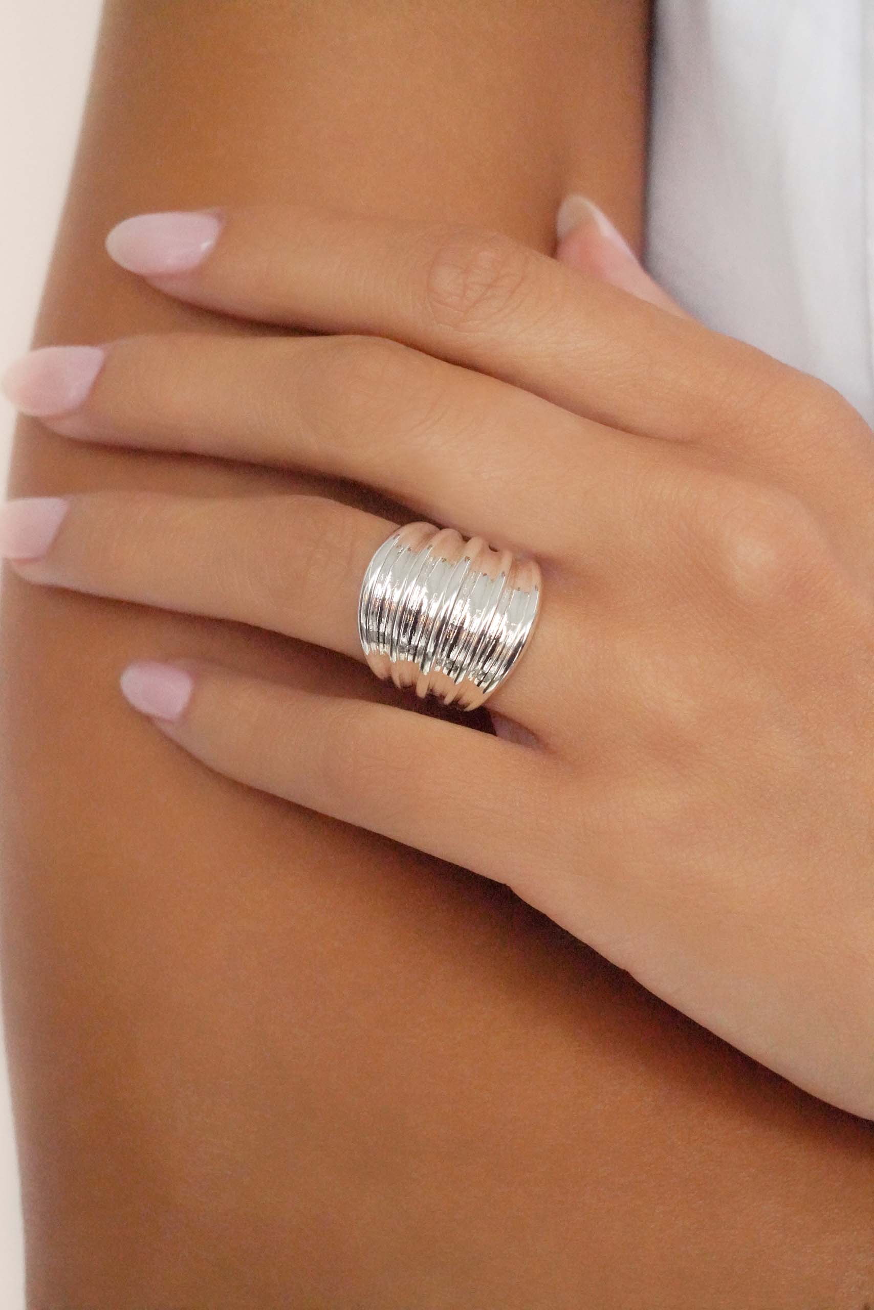 Stacked Band Ring.