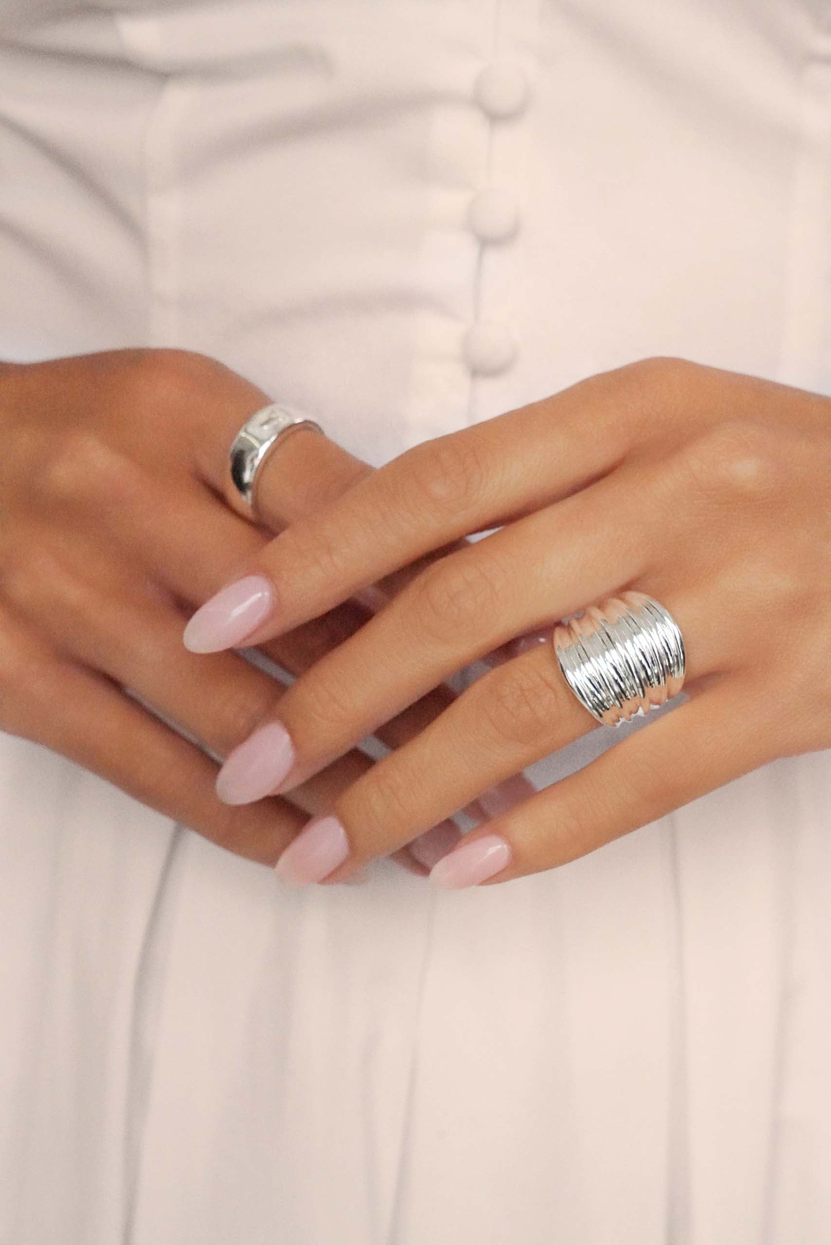 Stacked Band Ring.