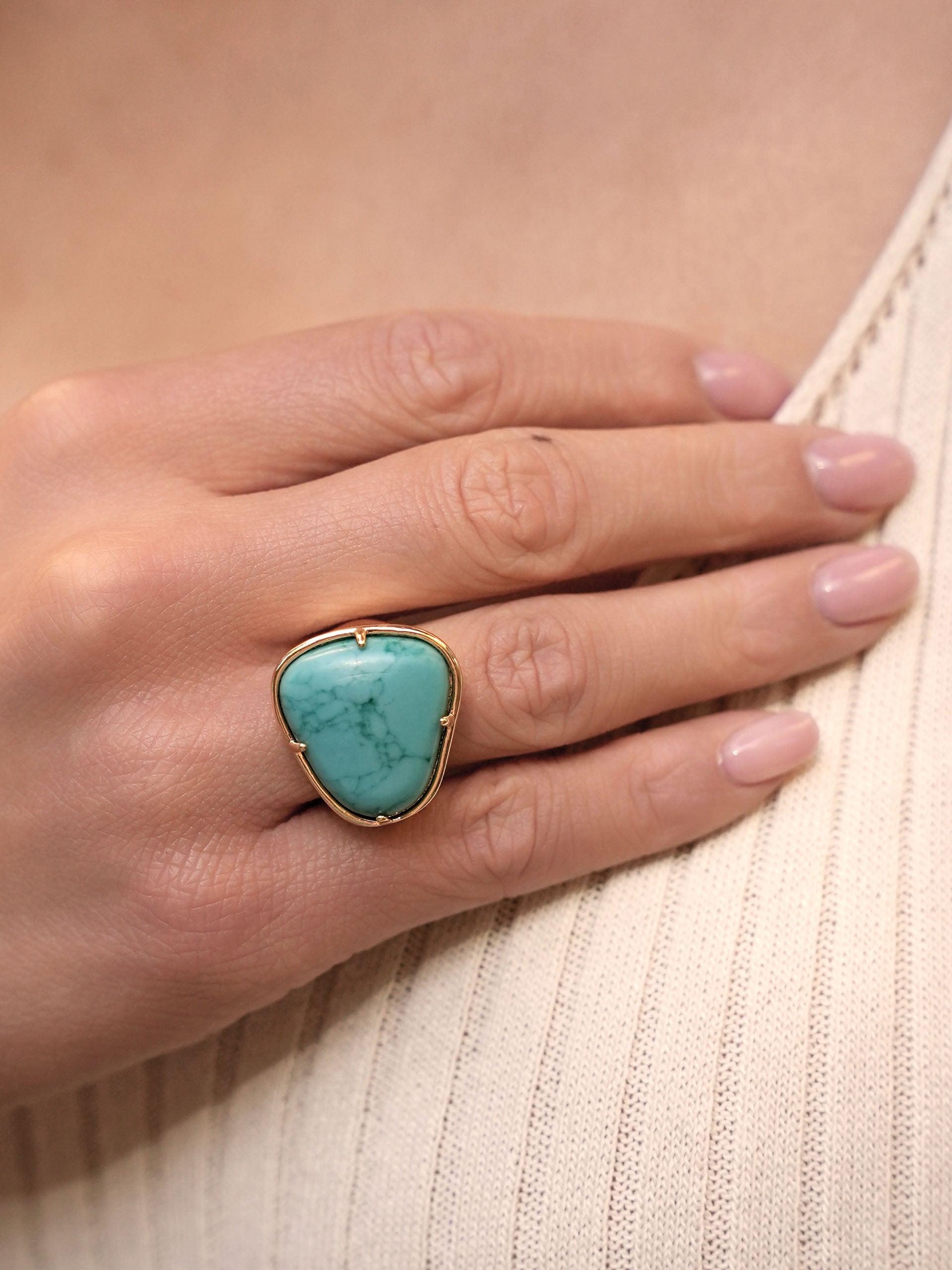 Turquoise Solstice Ring - Flying Tomato - Rings - Ettika