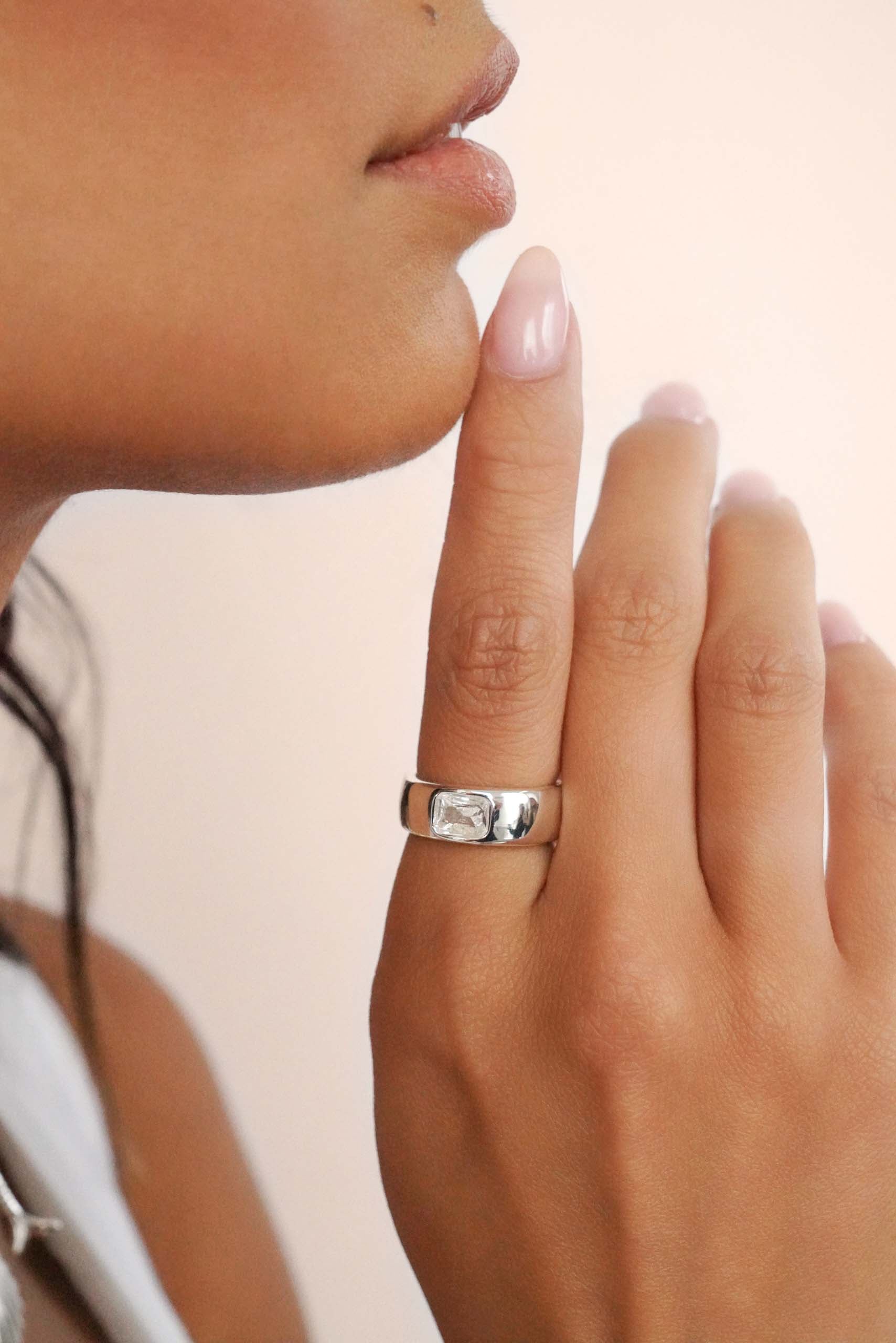 Emerald Cut Treasure Ring - Flying Tomato - Rings - Ettika