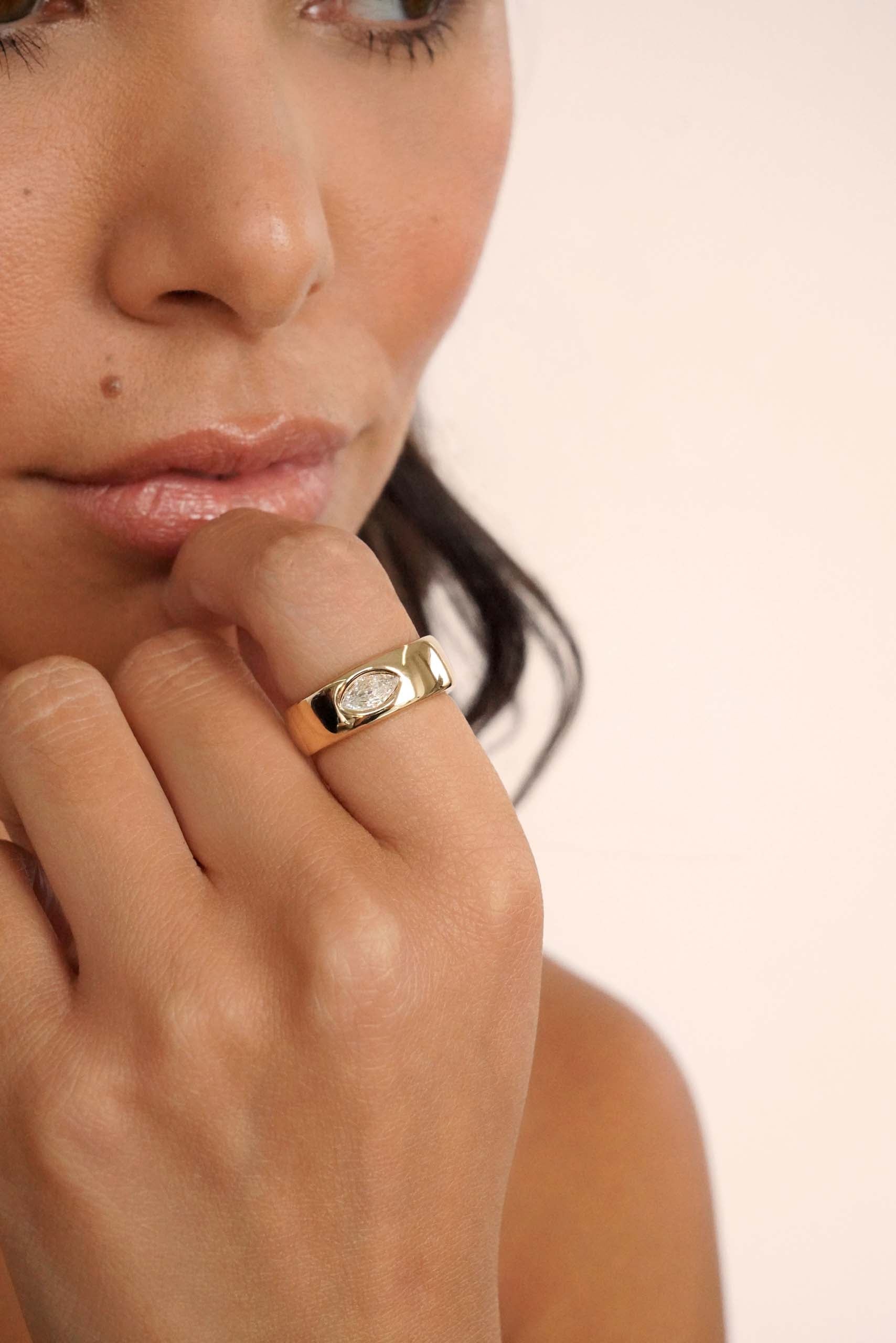 Marquise Cut Treasure Ring - Flying Tomato - Rings - Ettika