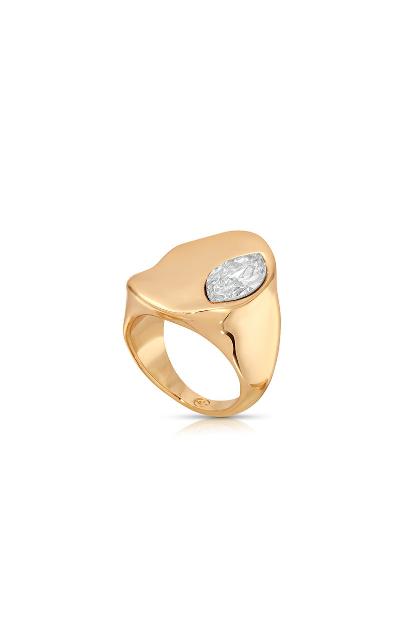 Liquid Crystal Statement Ring.