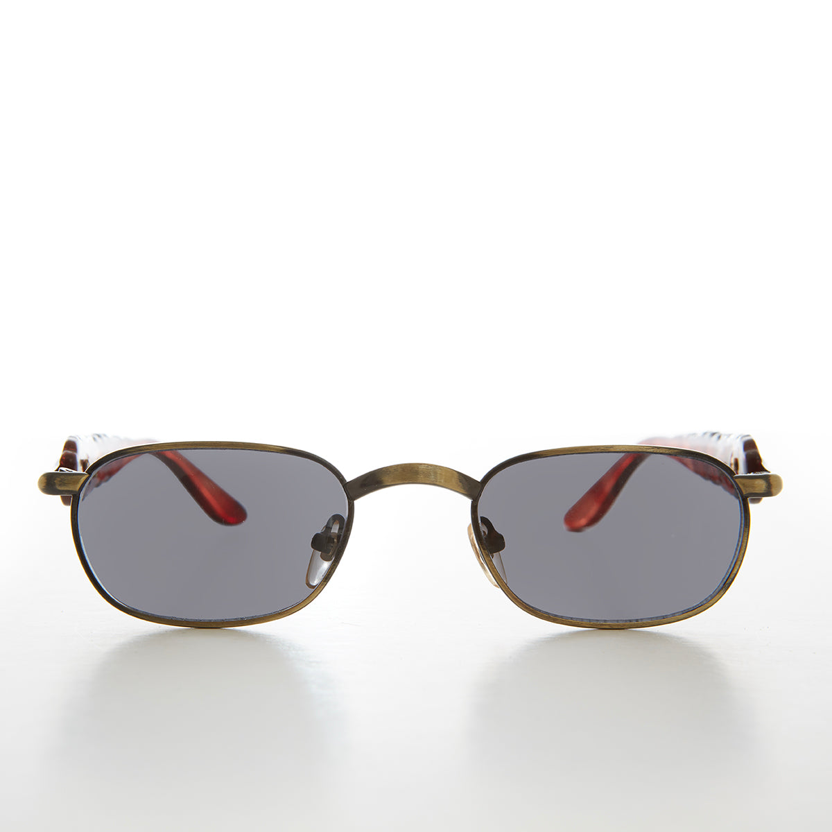 90s Unique Rectangular Vintage Sunglasses - Rusty
