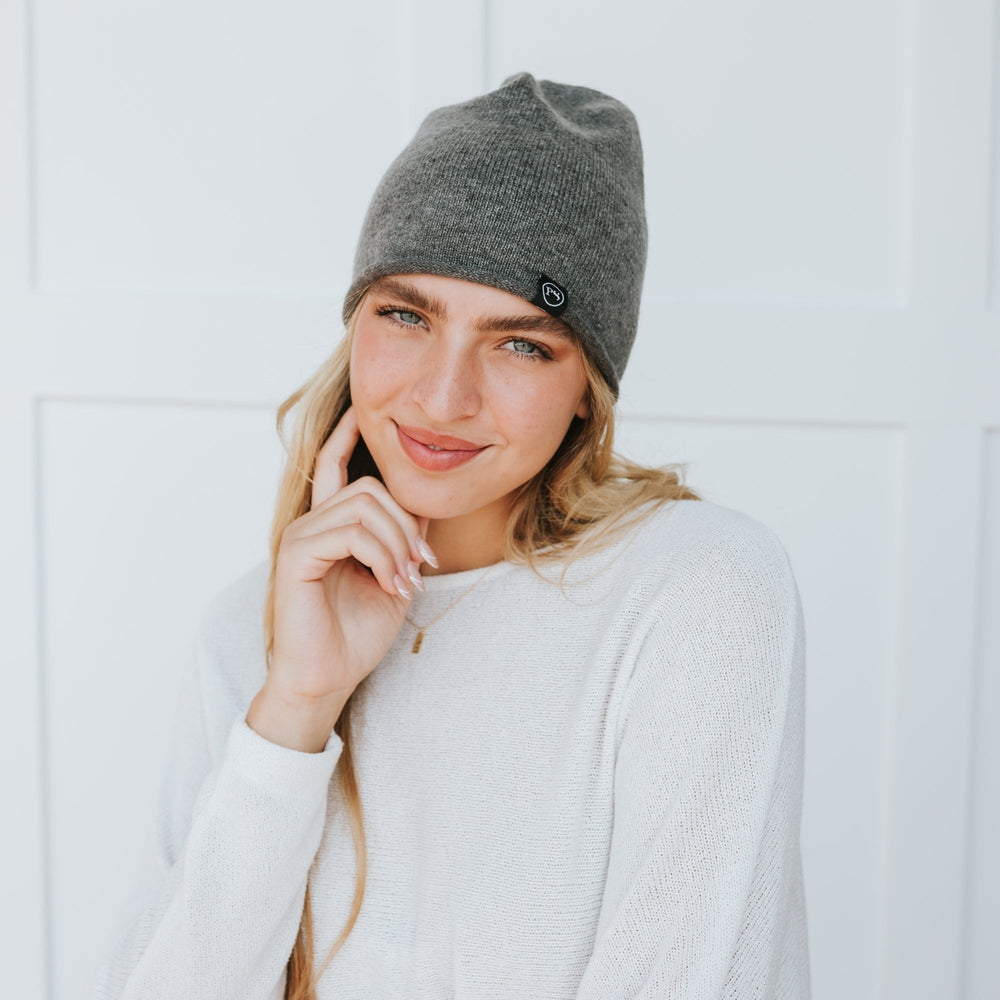 Rolled Edge, Cashmere Beanie