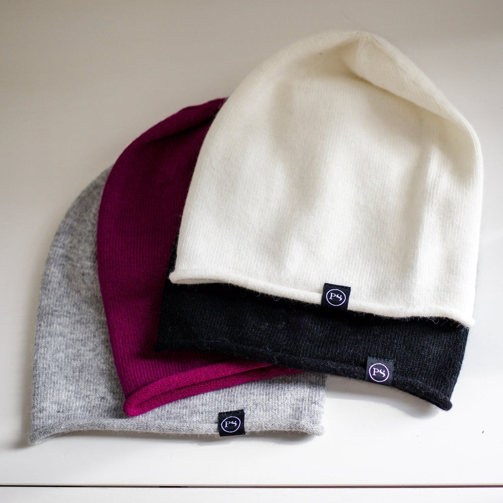 Rolled Edge, Cashmere Beanie