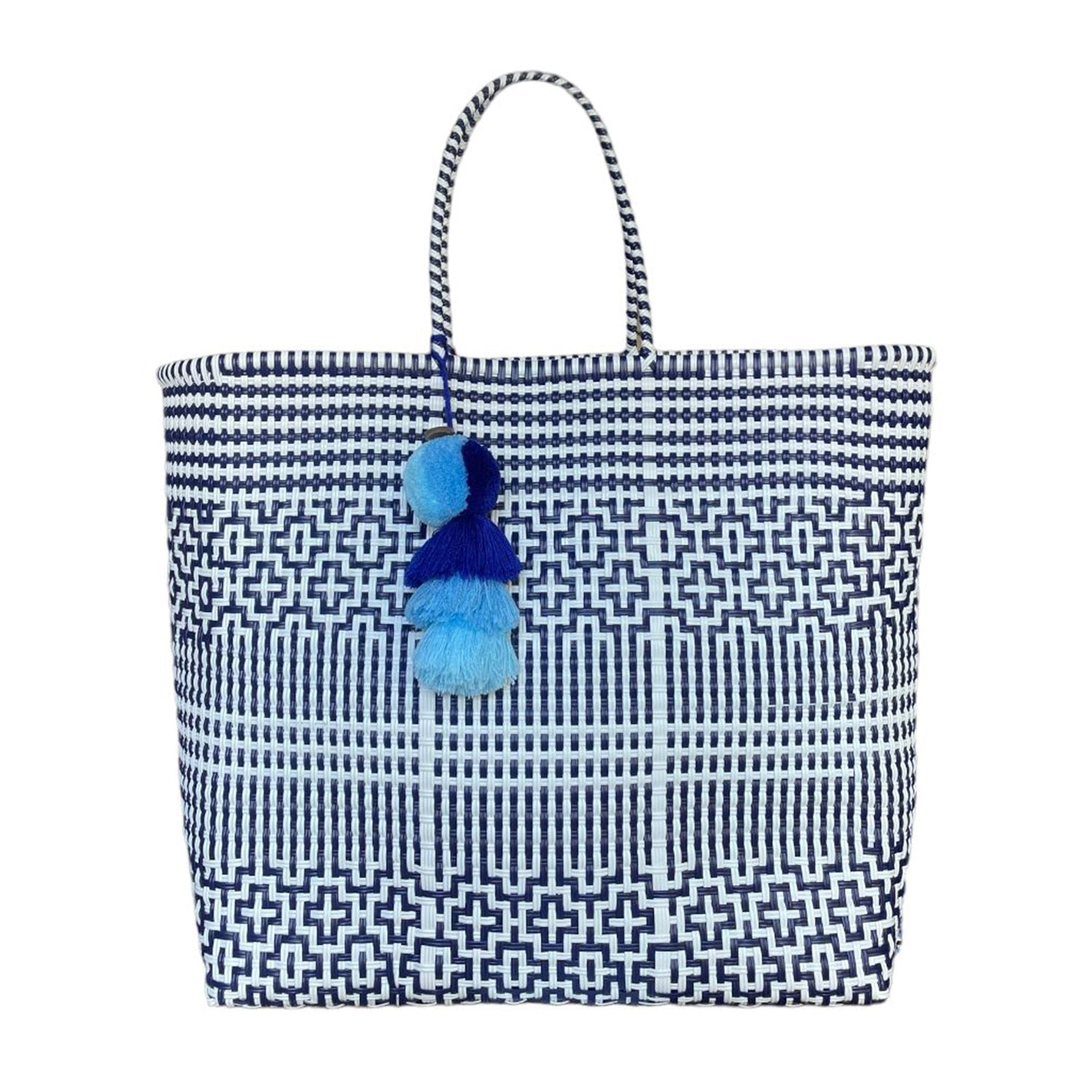 Preppy Tile Navy / White Citron Tote