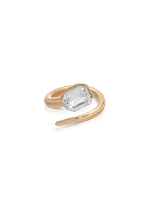 Emerald Deco Wrap Ring - Flying Tomato - Rings - Ettika