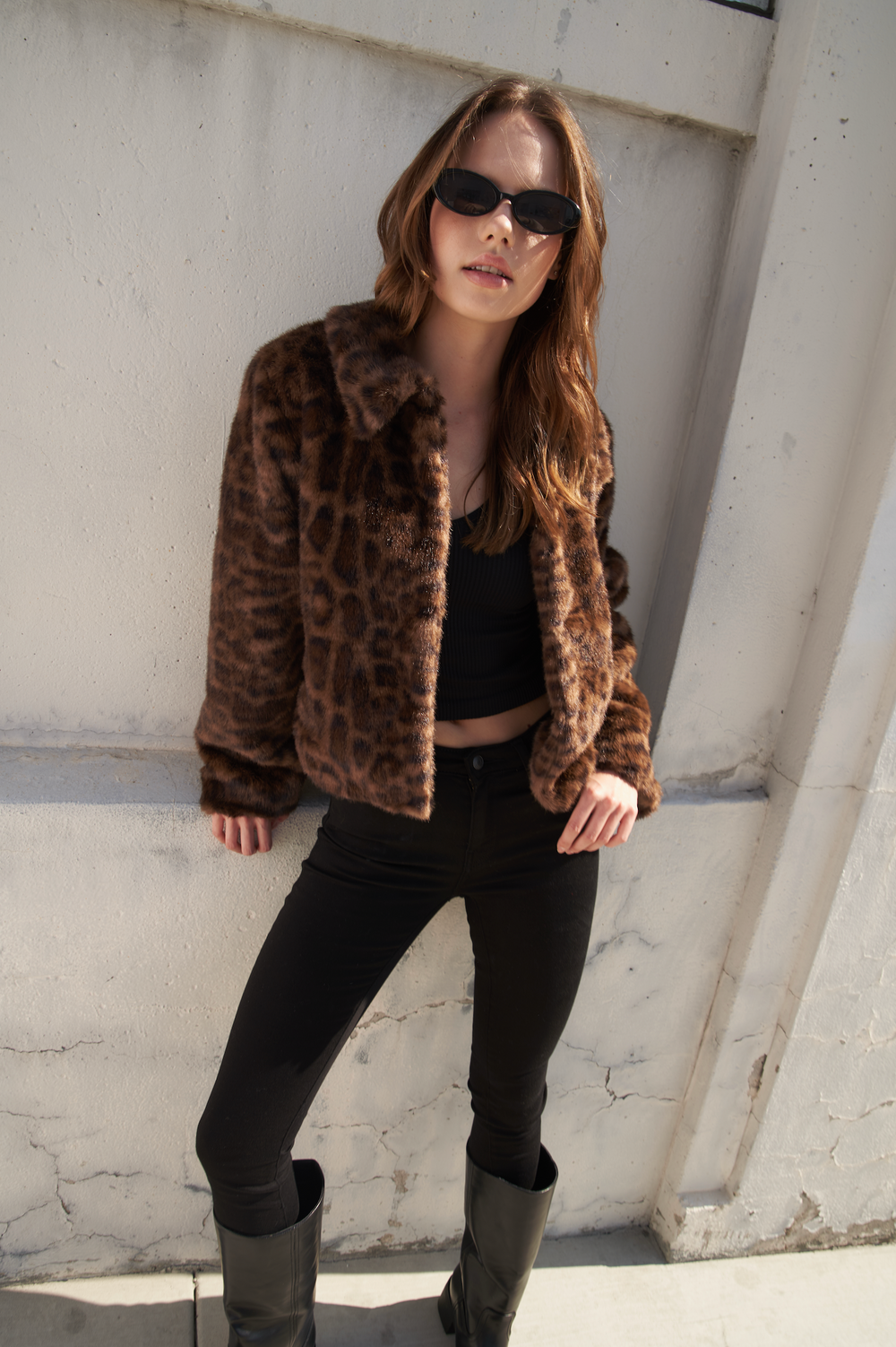 WILD FAME FAUX LEATHER JACKET.