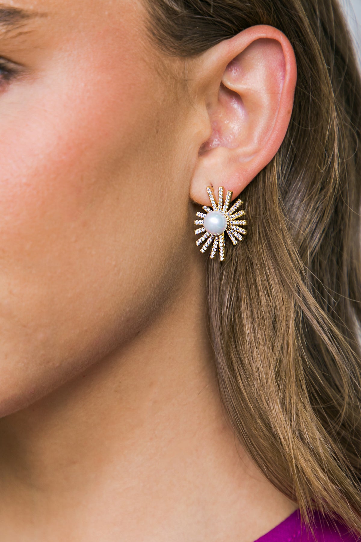COUTURE PEARL FLOWER EARRINGS