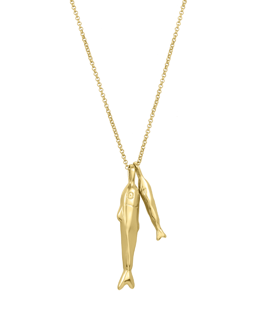 Long Fish Friends Necklace