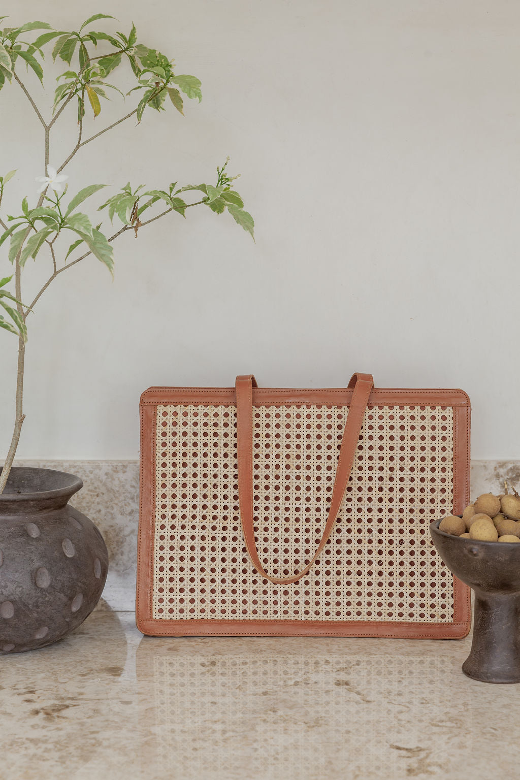 Raja Leather and Cane Laptop Bags - Flying Tomato - Bags + Purses - Village Thrive