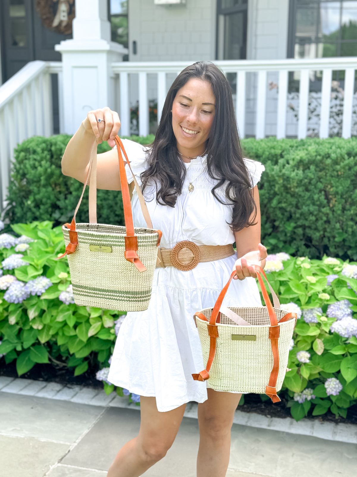 Fine Palm Bell Citron Tote in Natural