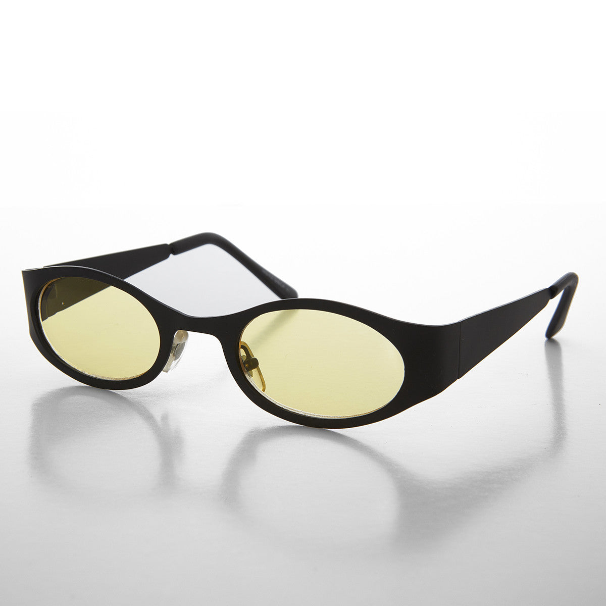Steampunk Oval Color Tinted Lens 90s Vintage Sunglass - Zal