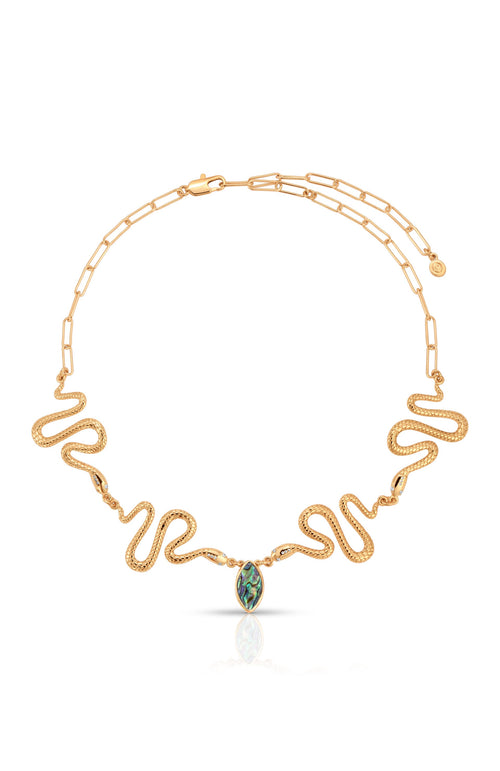 Abalone Serpentina Snake Choker.