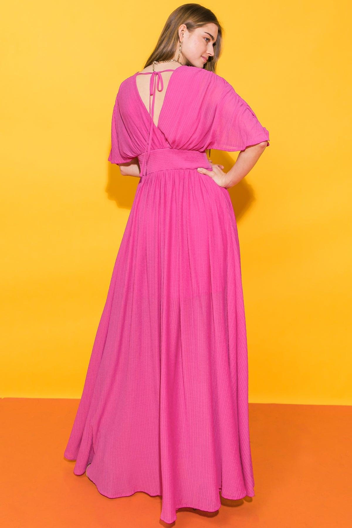 YOU FOUND MY HEART WOVEN MAXI DRESS.