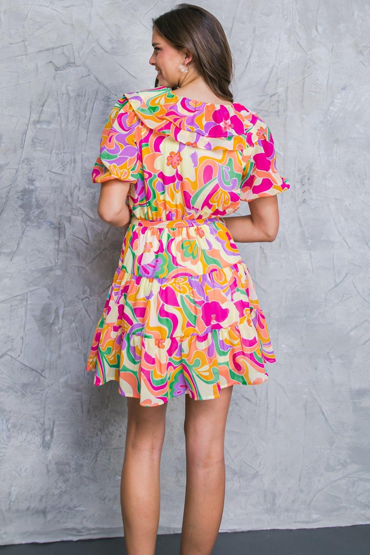 VILLA DUCALE WOVEN MINI DRESS.