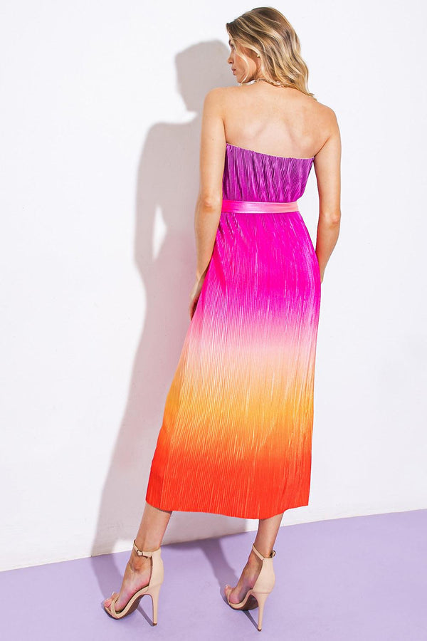 GIVE IT A GO IN GARDEN MIDI DRESS.