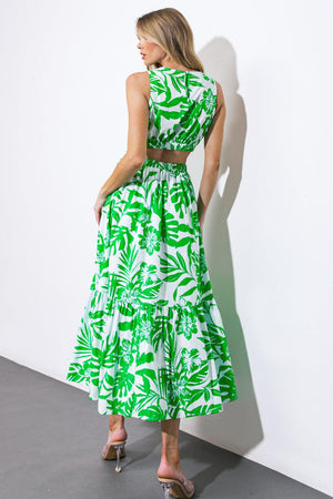 LIVE YOUR TRUTH WOVEN MIDI DRESS.