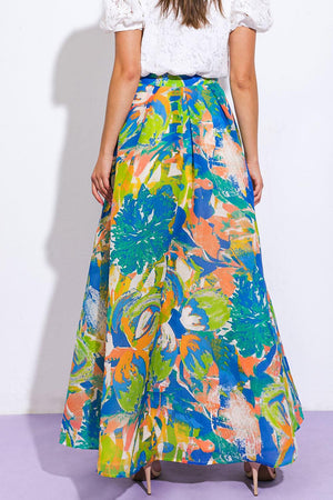 COASTAL CHIC WOVEN MAXI SKIRT.