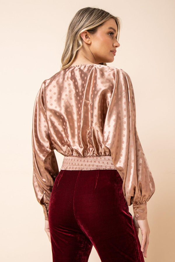 LET YOUR LIGHT SHINE WOVEN TOP.