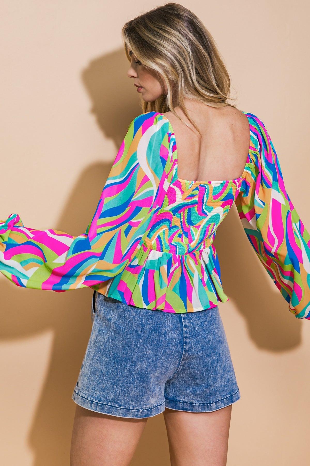 This HIT OR MISS WOVEN TOP from the new collection radiates luxury and sophistication. Its striking sweetheart neckline and peasant sleeve create an elegant silhouette, while the gathered center front and peplum detail provide a touch of texture. A smocked back ensures a secure and comfortable fit, making this a fashionable and unique top you'll want to wear time and time again.