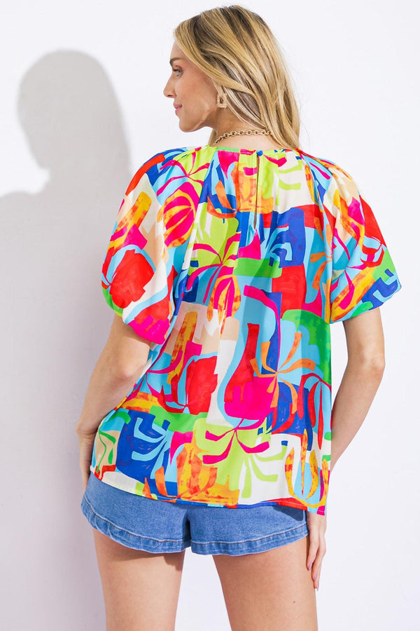 GRACEFUL BEAUTY WOVEN TOP.