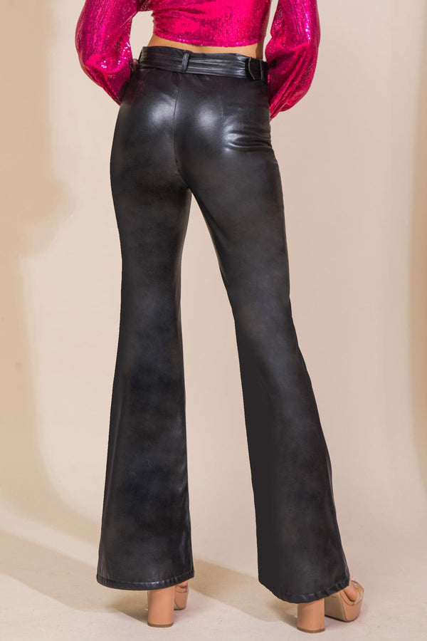 HOPE YOU KNOW FAUX LEATHER PANTS.