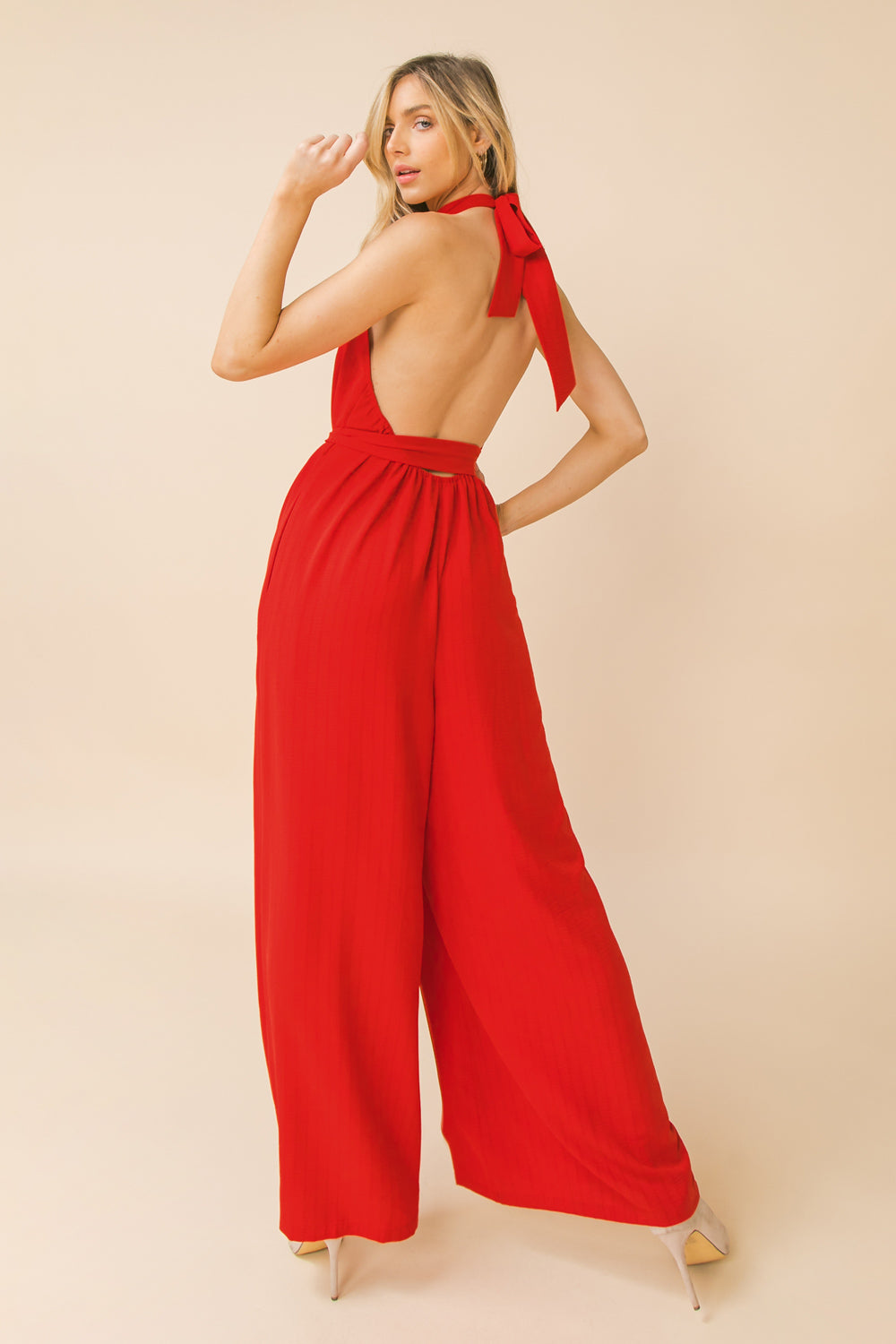 SPECTACULAR ROMANCE WOVEN JUMPSUIT