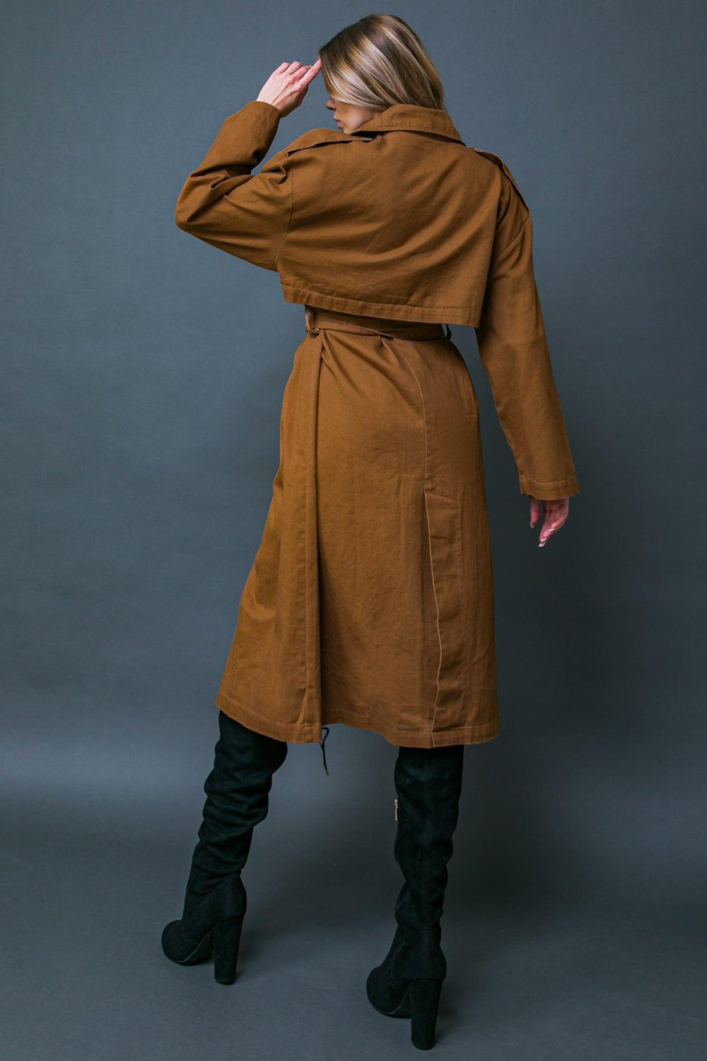 KEEPER OF MY HEART TWILL TRENCH COAT.