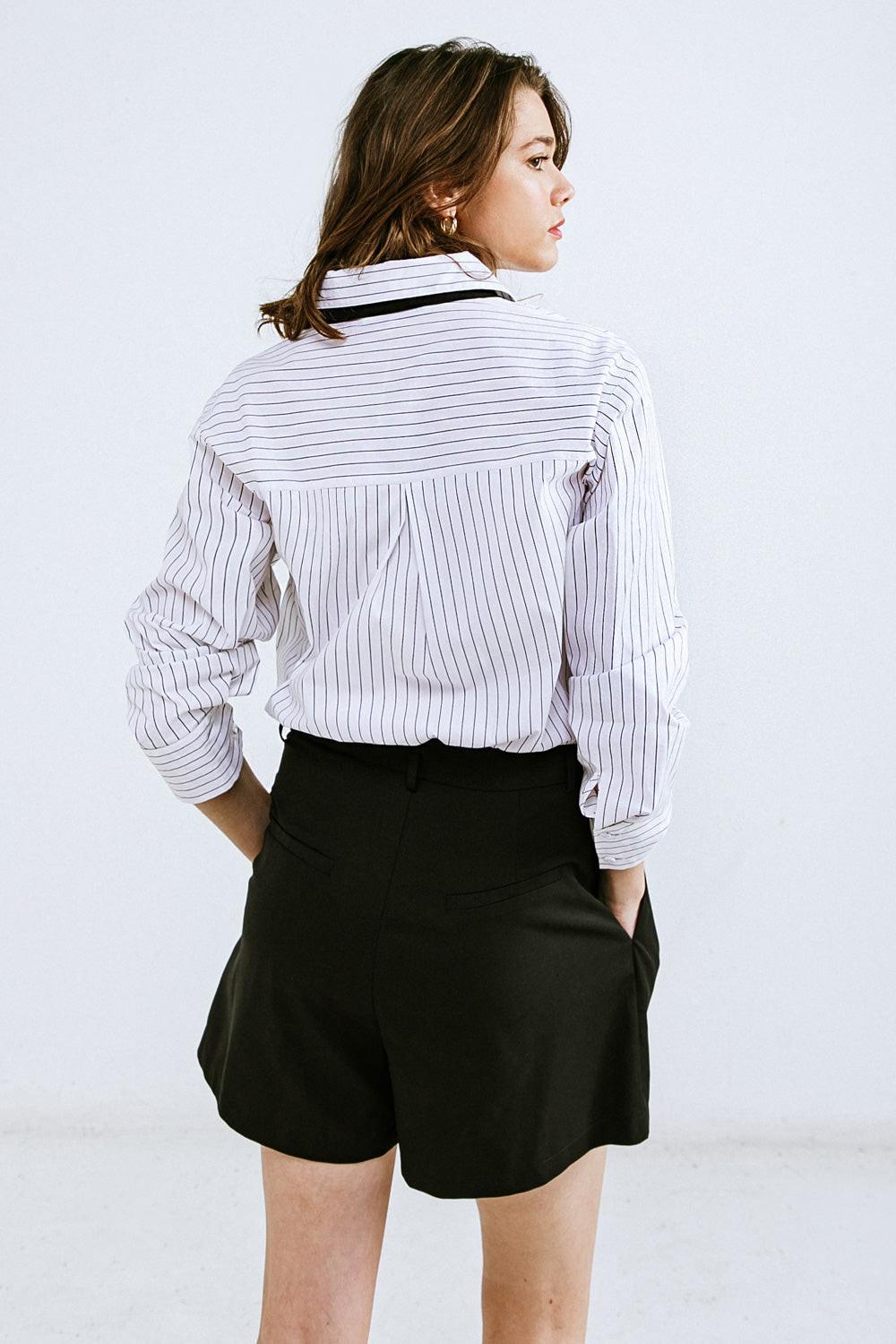 DESTINED TO IMPRESS WOVEN ROMPER.
