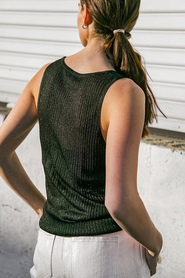 BLISSFUL LOVE WOVEN TANK TOP.