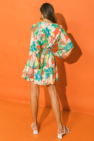 SPREAD YOUR WINGS WOVEN MINI DRESS.