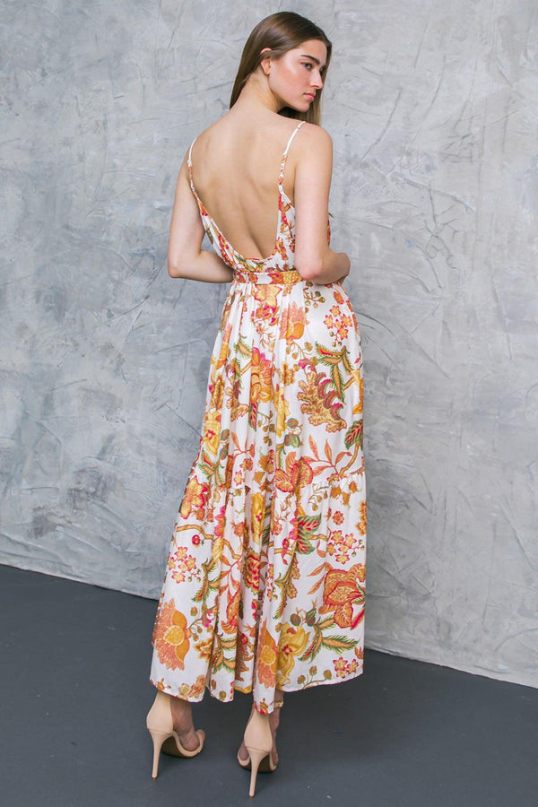 WE GO UP WOVEN MIDI DRESS.